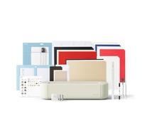 Cricut Explore 5 Essential Bundle + Contenuti Digitali, Tortora - Affettatrice precisa - Funziona con oltre 100 materiali - Design sottile e semplificato - Forniture incluse per 65 progetti +