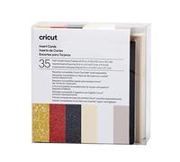 Cricut Insert Cards Sfarzo, l'Uso con Il Tappetino delle Carte, 12.1 cm x 12.1 cm (Taglia, Confezione da 35, Carta, Glitz And Glam, 12.1cm x 12.1cm Size S40), unità