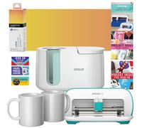 Cricut Joy Machine and Mug Press con fogli di trasferimento di inchiostro infusibili e set di tazze vuote, pressa a caldo per sublimazione con macchina da taglio artigianale e materiali, crea tazze da