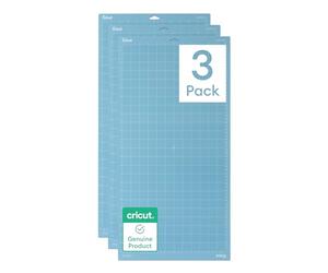 Cricut LightGrip Tappetini da taglio riutilizzabili, 30,5 x 61 cm, con pellicola protettiva, utilizzare con carta stampante, pergamena, cartoncino leggero ecc, per Cricut Explore & Maker (3 pz), blu
