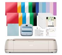 Cricut Maker 4 - Macchina da taglio intelligente (conchiglia) | Bundle Engagement Plus - Include EasyPress 3 pressa a caldo (9 x 9) + tappetino, borsa, campionatori di materiali, tappetino macchina