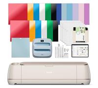 Cricut Maker 4 - Macchina da taglio intelligente (conchiglia) | Bundle Engagement Plus - Include EasyPress 3 pressa a caldo (9 x 9) + tappetino, borsa, campionatori di materiali, tappetino macchina