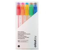 Cricut Glitter Pen Set di Penna Gel di Scintillante | Arcobaleno | Punto fine 0,8 mm | 10 Pack | per l'uso, Multi, Joy, 10 unità