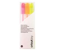 Cricut Glitter Pen Set di Penna Gel di Scintillante | Neon | Punto fine 0,8 mm | 3-Pack | per l'uso, Multi, Joy, 3 unità