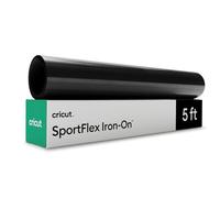 Cricut® SportFlex - Vinile termoadesivo termoadesivo per abbigliamento sportivo, 1,5 m, colore: nero