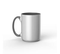 Cricut Tazza Vuota in Ceramica Smussata, 1 Tazza di Sublimazione a Inchiostro Infusibile, da Utilizzare con Cricut Mug Press e Cricut Infusible Ink, Grigio, 425 ml (15 oz)