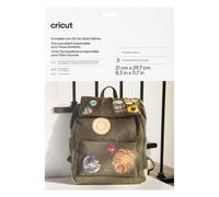 Cricut Carta transfer termoadesiva stampabile - 3 fogli - Formato A4 - Stampanti a getto d'inchiostro, resistente all'acqua - per magliette e tessuti scuri - compatibile con Cricut