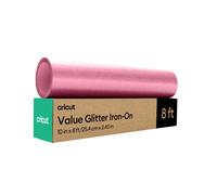 Cricut Value Glitter Iron On Pink (rotolo da 25,4 cm x 2,4 m) - Vinile termoadesivo HTV