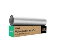 Cricut Value Glitter termoadesivo - Argento - 25,4 cm x 2,4 m (1)