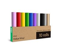 Cricut Vinile permanente | 10 rotoli di vinile autoadesivo | 1,5 m | per l'uso con tutte le macchine da taglio