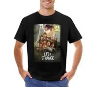 CRIFFIN Life Is Strange Movie Poster T-Shirt Cute Tops T-Shirt Plain T Shirts Men Black L