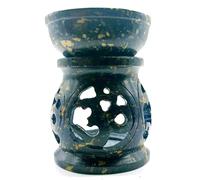 CRIGEMA - Brucia Essenze in Pietra ollare - Bruciatore con portacandela e Diffus