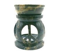 CRIGEMA - Brucia Essenze in Pietra ollare - Bruciatore con portacandela e Diffus