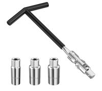 Crihovy Set di 4 Chiave Candela, Chiave per Candele, Chiave a Snodo per Candele 16 mm / 18 mm / 21 mm, Chiave Flessibile per Fissaggio e Smontaggio, Universale Chiave Svitacandele per Auto e Moto