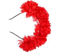 CRILSTYLEO 1 Pc fascia per san elegant lux memorabile flowers acconciatura fascia rosa ragazza fasce per la sposa tiara nuziale cerchio per donna fascia di fiori Cuore rosso