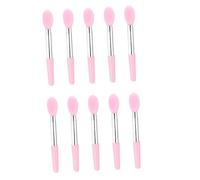 CRILSTYLEO 10pezzi Pennelli Silicone Per Trucco Occhi e Labbra Applicatori Ombretto e Rossetto Strumenti Cosmetici Essenziali Per Professionisti e Principianti Facile Da Trasportare e