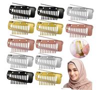 CRILSTYLEO 12 Pezzi Clip Per Parrucca Metallo Senza Cuciture Per Fissare La Parrucca Piccole Per Parrucche Perni Clip in Metallo