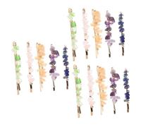 CRILSTYLEO 15 Pz Fermaglio in Pietra Naturale Fermaglio Per Piccole Forcine Mini Presa Bobby Elastici Gioielli Per Accessori Per Per Donna Gel Perni Bigodino Lega