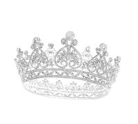 CRILSTYLEO 1pc Bride Crown Shiny Crystal Crystal Crown Retro Wedding Crown Chiesa