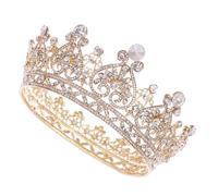 CRILSTYLEO 1pc Bride Crown Shiny Crystal Crystal Crown Retro Wedding Crown Chiesa
