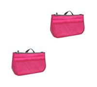 CRILSTYLEO 2 Pz Fodera per borsetta borsa da toilette portatile porta trucchi mini borsette inter borsone inter fodere per borse multiuso fodera per borsa multiuso nylon Rosy