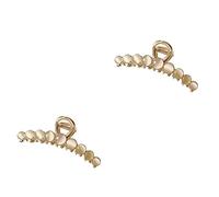CRILSTYLEO 2 Pz tornante barrette hair clip hair bow hair pin clip metallo molletta per artiglio della crocchia di pinze per artigli per pinza per lega Golden