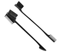 CRILSTYLEO 2 Pz Trucco frustata applicatore di ciglia pettine e spazzola per sopracciglia pennello per sopracciglia pettini per sopracciglia spazzola per la pulizia fronte Black