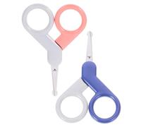 CRILSTYLEO 2pezzi Forbicine Per Ragazzo Ragazza e Tagliaunghie Sicure Strumenti Per Manicure Per Ragazzo Ragazza Con Testa Rotonda Pratico e Leggero e Inossidabile Arancio