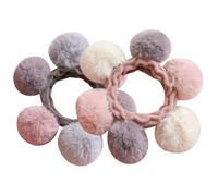 CRILSTYLEO 2pezzi Hairballs Hair Rings Elastici Per Peluche Pompon Accessori Chic Per Ragazze e Per Occasione Facili Abbinare Tuoi Outfit