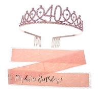 CRILSTYLEO 2pezzi Sash Set Per Compleanno e Fascia Per Feste Decorazione Compleanno Per Donne e Ragazze Accessori Fotografia e Party