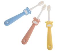 CRILSTYLEO 3 Pezzi Spazzolini Da Denti Per Bambini Setole Spazzolino Manico Antiscivolo Design Cartone Animato Casa Scuola Viaggio