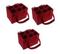 CRILSTYLEO 3 Pz Borsa Da Vino Tazza Borsa Bevanda Portabottiglie Vino Astuccio Borsa Porta Vino in Feltro Sciroppo Borsa Termica Per Vino Con Beccuccio Portatori Rosso Provato