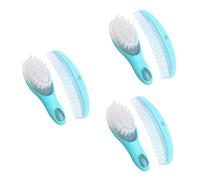 CRILSTYLEO 3 Set pettine infantile pettine neonata spazzola per per la cura dei neonati pettine da massaggio per il corpo pettine neonato pettine per bambino pettine per bambini Blue