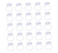 CRILSTYLEO 300 Pz Tazza Dell'anello Del Tatuaggio Porta Colla Per Tazze Di Colla Intelligenti Porta Colla Per Extension Ciglia Forniture Per L'estensione Delle Ciglia Plastica Bianca