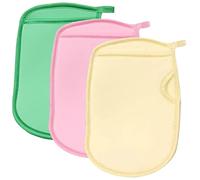 CRILSTYLEO 3pezzi Guanti Esfolianti Per Bagno Da Colori Vivaci Per Scrub e Massaggio Della Per Pulizia Profonda e Circolazione Sanguigna Durante Bagno