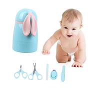 CRILSTYLEO 5pezzi Kit Manicurper Ragazzo Ragazza Forbicine Tagliaunghie Per Unghie Blu Sicuro e Leggero Per La Delle Unghie Del Ragazzo Ragazza