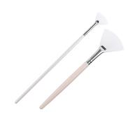 CRILSTYLEO 6 Pz Pennello Ventaglio Di Bellezza Pennello Per Fard Strumenti Per Il Viso Facciale Applicatore Idratante Pennello a Ventaglio Per Il Viso Pennello Peeling Chimico Nylon Bianca