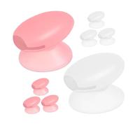CRILSTYLEO 8 Pezzi Set Di Pennelli Per Labbra Cera Per La Depilazione Del Viso Strisce Di Cera Per Il Viso Tavolozza Trucco Coperture Per Pennelli Cosmetici Solvente Per Unghie Gel Di Silice