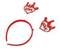 CRILSTYLEO Accessori per Costume di Cupido Cerchietto a Forma di Cuore Rosso Parrucca per San per Festa di Matrimonio