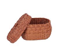 CRILSTYLEO Cesta Per Rattan Imitazione Per Stoccaggio Multifunzionale Per Snack Vintage