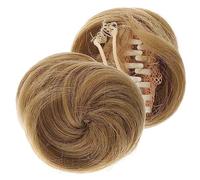 CRILSTYLEO Chignon Per Da Donna 2 Pezzi - Fermaglio Per Chignon Con Umani Finti - Extension Per A Coda Di Cavallo - Perfetto Per Tutti I Giorni Matrimonio