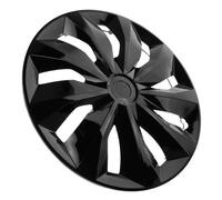 CRILSTYLEO Coprimozzo Per Auto 15 Pollici Acciaio Plastica Accessorio Esterno Coprimozzo Nero