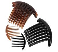 CRILSTYLEO Elegante Set Di Dita Per Da Donna 10 Pettini Laterali in Acrilico Con Inserto A 7 Denti Nero