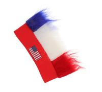 CRILSTYLEO Fascia Patriottica Pelosa: Parrucca Da Calcio Usa, Cappello Pazzo, Copricapo Originale Per Di Football, Per Feste, Eventi, Cosplay E Appassionati Di Sport.