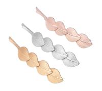 CRILSTYLEO Forcina Per Foglie in Lega Set Di 3 Fermagli Donna Stile A Foglia Accessori Per Moda Per Donne E Ragazze