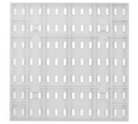CRILSTYLEO Pannello Pegboard Organizer Da Parete, Tool Organizer Wall Mount, Bianco, Plastico, 28x28 CM, Soluzione Salvaspazio, Per Garage e Ambienti Moderni