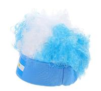 CRILSTYLEO Parrucca Clown Esagerata Con Design Nazionale Per Di Calcio Parrucca Per Feste Sportive e Cosplay Ricci e Colorati Con Fascia Per La Testa