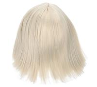 CRILSTYLEO Parrucca Corta Dritta Stile Bob Per Donne Parrucca Sintetica Realistica Per Cosplay e Feste Design Elegante e Confortevole Colore Platino
