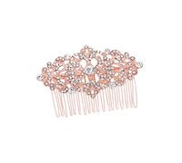 CRILSTYLEO Pettine Per Elegante Oro Rosa Con Strass Accessorio Per Acconciature Da Sposa Per Feste e Matrimoni Dona Un Tocco Raffinato Ogni Look