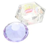 CRILSTYLEO Piatto Per Nail Art - Crystal Lotus Pen Wash - Acrilico E Bicchiere - Articoli in Per Salone Di Bellezza Università - Ideale Come
